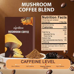 zgrdhw Steaming cup of Mushroom Coffee with creamy aroma