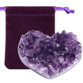 ZHIYUXI amethyst heart cluster with natural purple hues for calming home decor