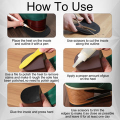 ZHLKHIOP DIY shoe maintenance kit ready for at-home heel fixes