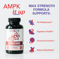 Zhou Berberine capsules pack showing convenient daily use and Keto support