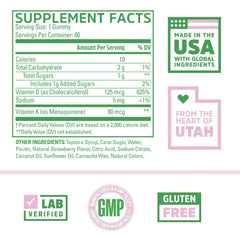 ZHOU D3+K2 gummies focused on bone support and calcium absorption