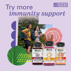 Zhou Daily Boost vegan capsules near ingredients like folate and biotin.