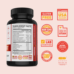 ZHOU Thyroid Support bottle label highlights iodine and minerals for thyroid health
