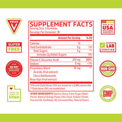 ZHOU Vitamin C Gummies close-up orange flavor for kids and adults
