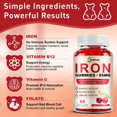 ZHPHK Iron Gummies family pack for kids and adults