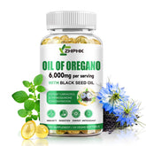 ZHPHK Oil of Oregano with Black Seed Oil bottle supports daily immune and digestive wellness.