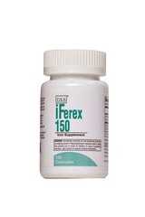 Ziks iFerex 150 bottle front label highlights iron complex for daily support