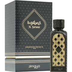 Zimaya Al Safwah amber-core closeup shows rich notes and luxurious vibe for refined evenings.