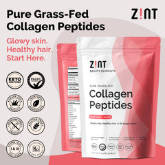 Zint Collagen Peptides powder dissolving in liquid for smooth shakes and beverages.