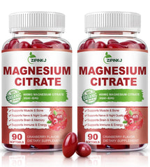 ZIPINKJ Magnesium Citrate softgel bottle for daily bone and muscle support.