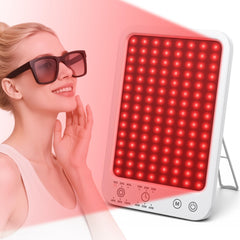 Ziptly red light panel dual-wavelength for surface vitality and deeper comfort.