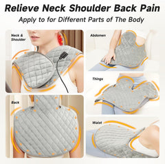 Ziptly belt worn on neck provides gentle heat for daily relaxation.
