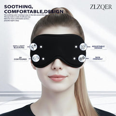 ZLZQER featherlight contour sleep mask resting softly on the face for side sleepers