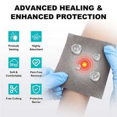 Close-up of ZMZPA dressing forming a protective soft gel on wound exudate.