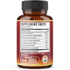 Zolotus ashwagndha-panax-ginseng capsules bottle for balanced vitality.