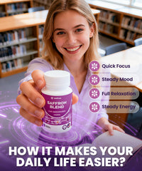 ZonaVitalis saffron capsules in hand for daily wellness routine.