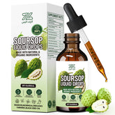 ZonaVitalis soursop liquid drops bottle for a daily wellness routine.