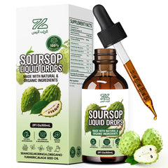 ZonaVitalis soursop liquid drops bottle for a daily wellness routine.
