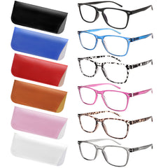 ZONLON 6-pack reading glasses with blue light blocking for clearer screen viewing.