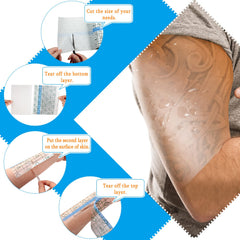 Zonon waterproof bandage roll 6in wide shields bigger areas in showers.