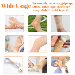 ZOVAREGE wrap being applied to wrists or ankles for versatile support.