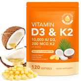 ZROGJBMK D3 K2 bottle with softgels supports daily bone wellness and calcium absorption.