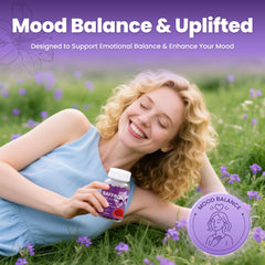 Mood balance capsule promoting relaxed focus and daily cheer