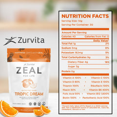 Scoop of Zurvita Zeal for Life powder ready to mix