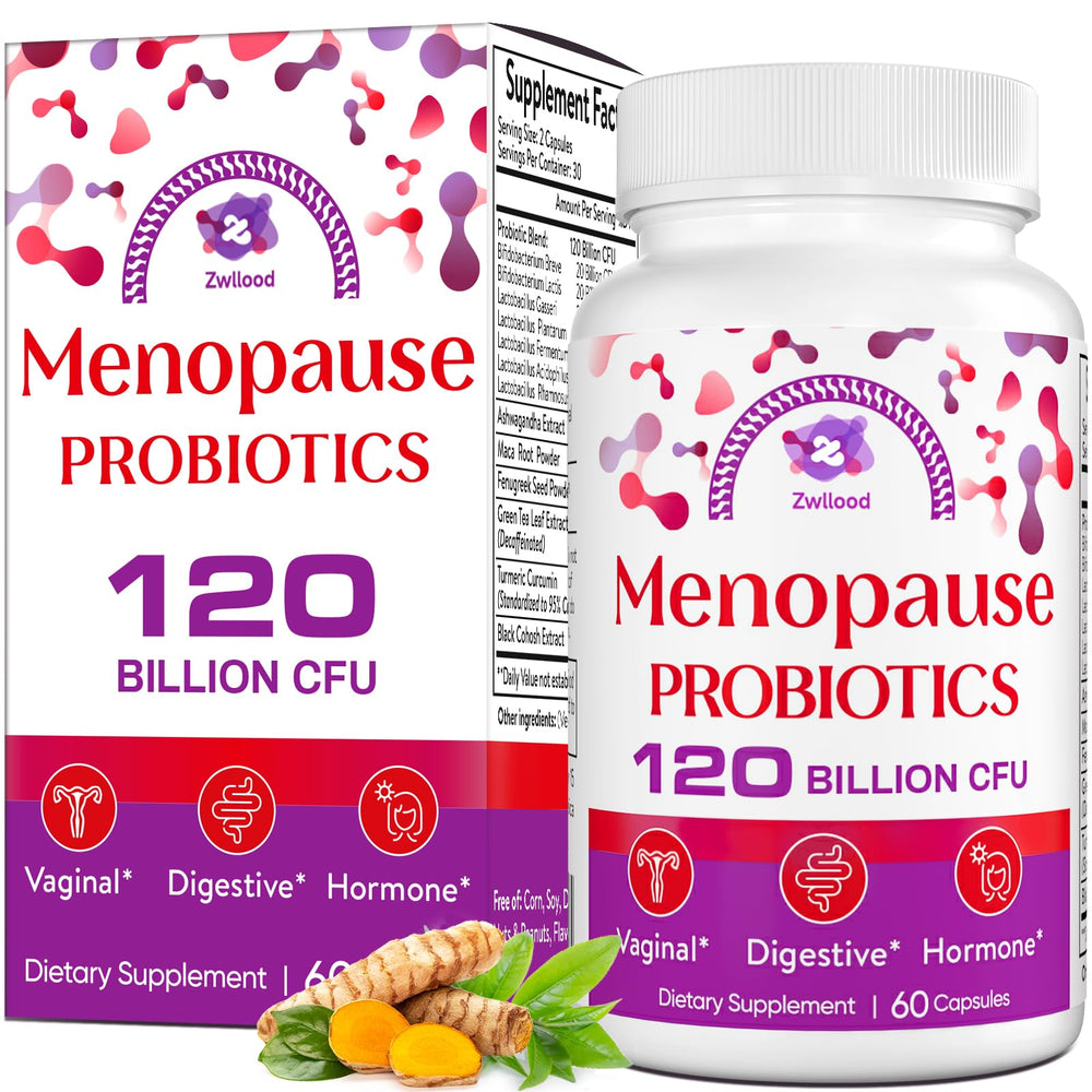 Zwllood menopause probiotics bottle shows a complete daily wellness routine for balance.