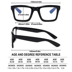 ZXYOO four-color readers suit office or home style.
