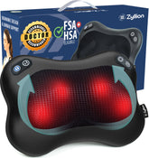 Zyllion shiatsu back massager with heat for soothing neck and shoulder relief.