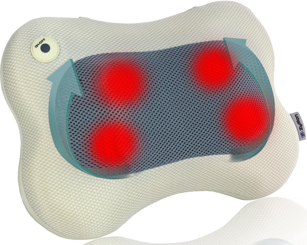 Zyllion ZMA-13 back and neck massager in cream for targeted relief