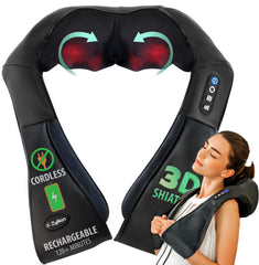 Zyllion ZMA-28RB neck massage nodes deliver targeted relief for tense muscles.