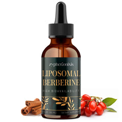 Zypherionixis liposomal berberine drops bottle highlighting 3000mg dosage for convenient direct use.