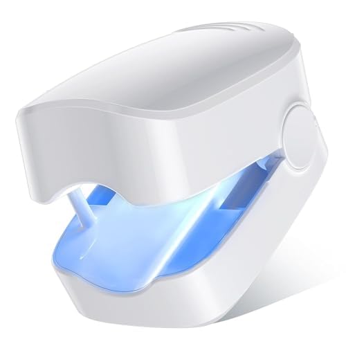 ZZP nail fungus device on toe clip for safe at-home use.