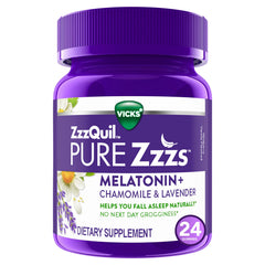 ZzzQuil PURE Zzzs gomitas frambuesa y vainilla para la noche