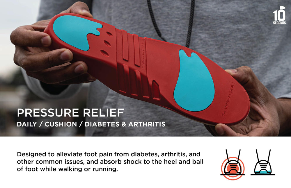 10 Seconds 3020 insole provides medium arch support for daily comfort.
