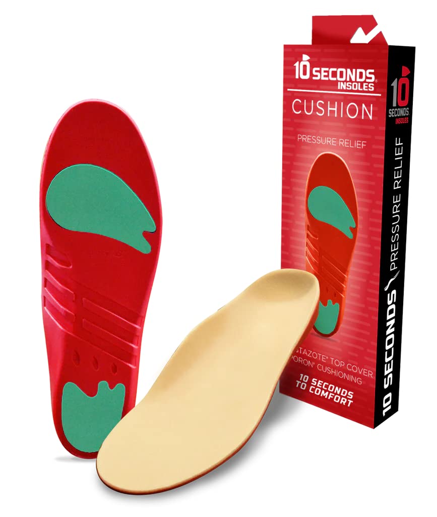 10 Seconds Pressure Relief 3020 insole with Plastazote topper offers all-day comfort.