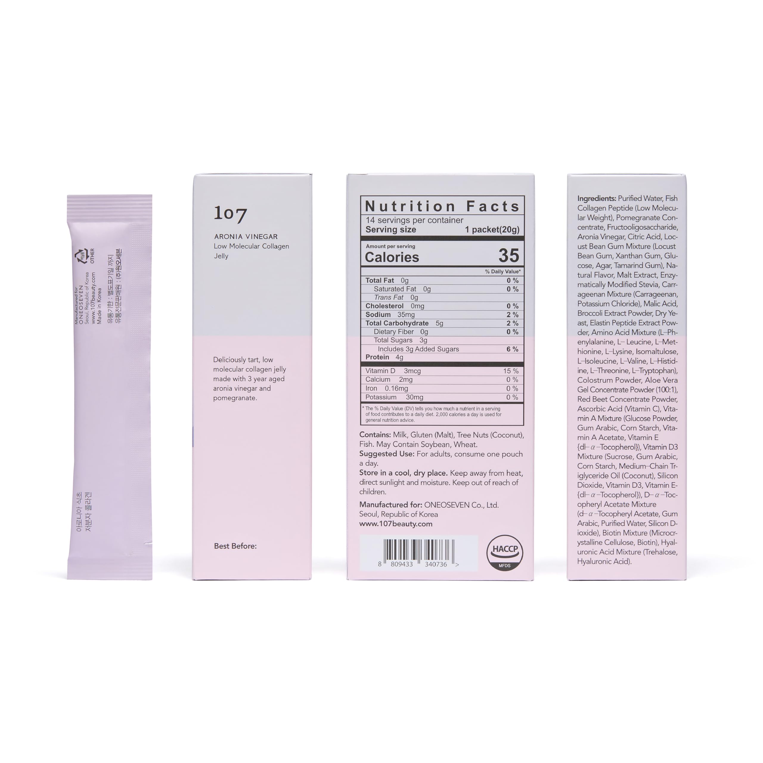 107 ARONIA daily wellness routine scene encourages consistent collagen intake.