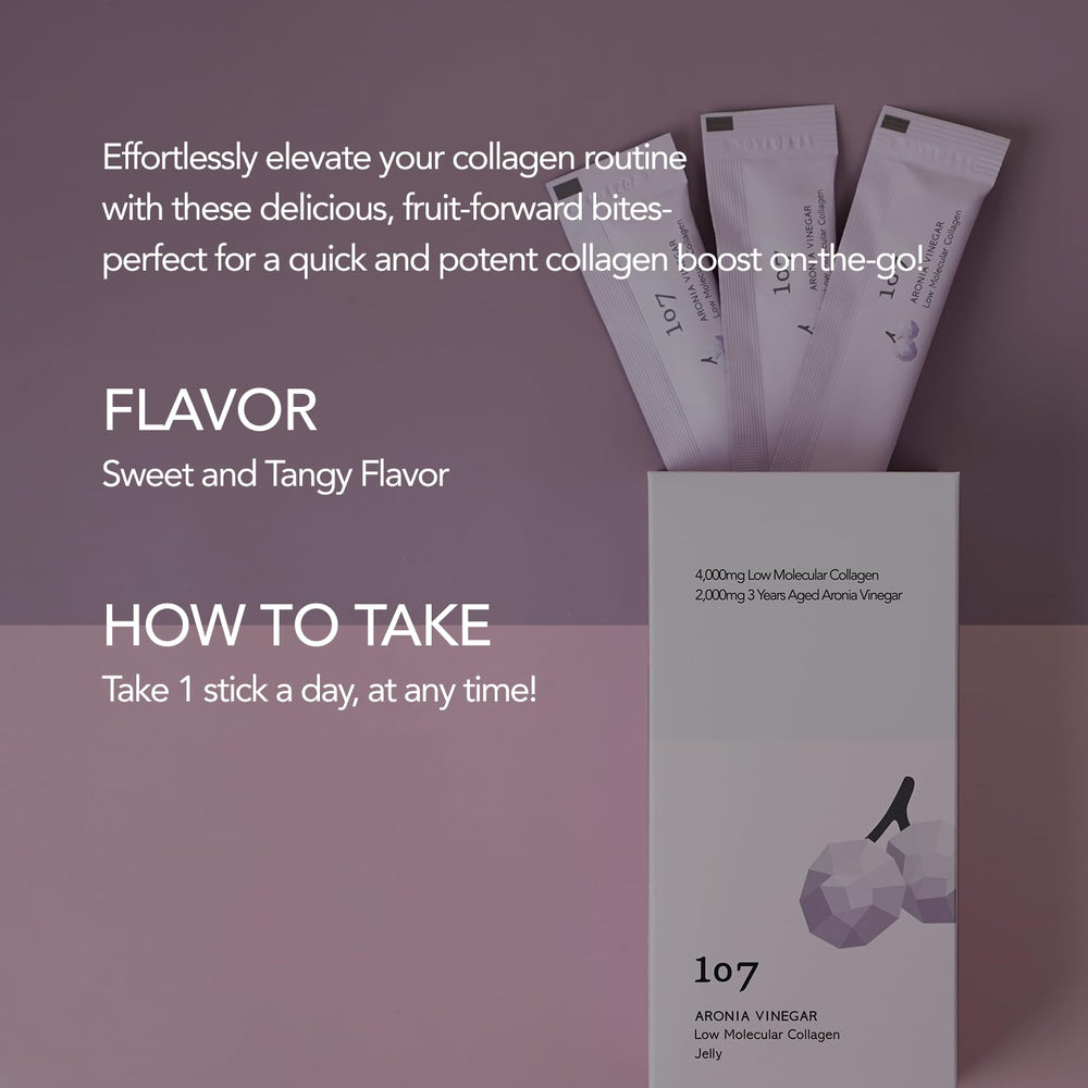 107 ARONIA hyaluronic acid and elastin ingredients visual emphasizes skin hydration potential.
