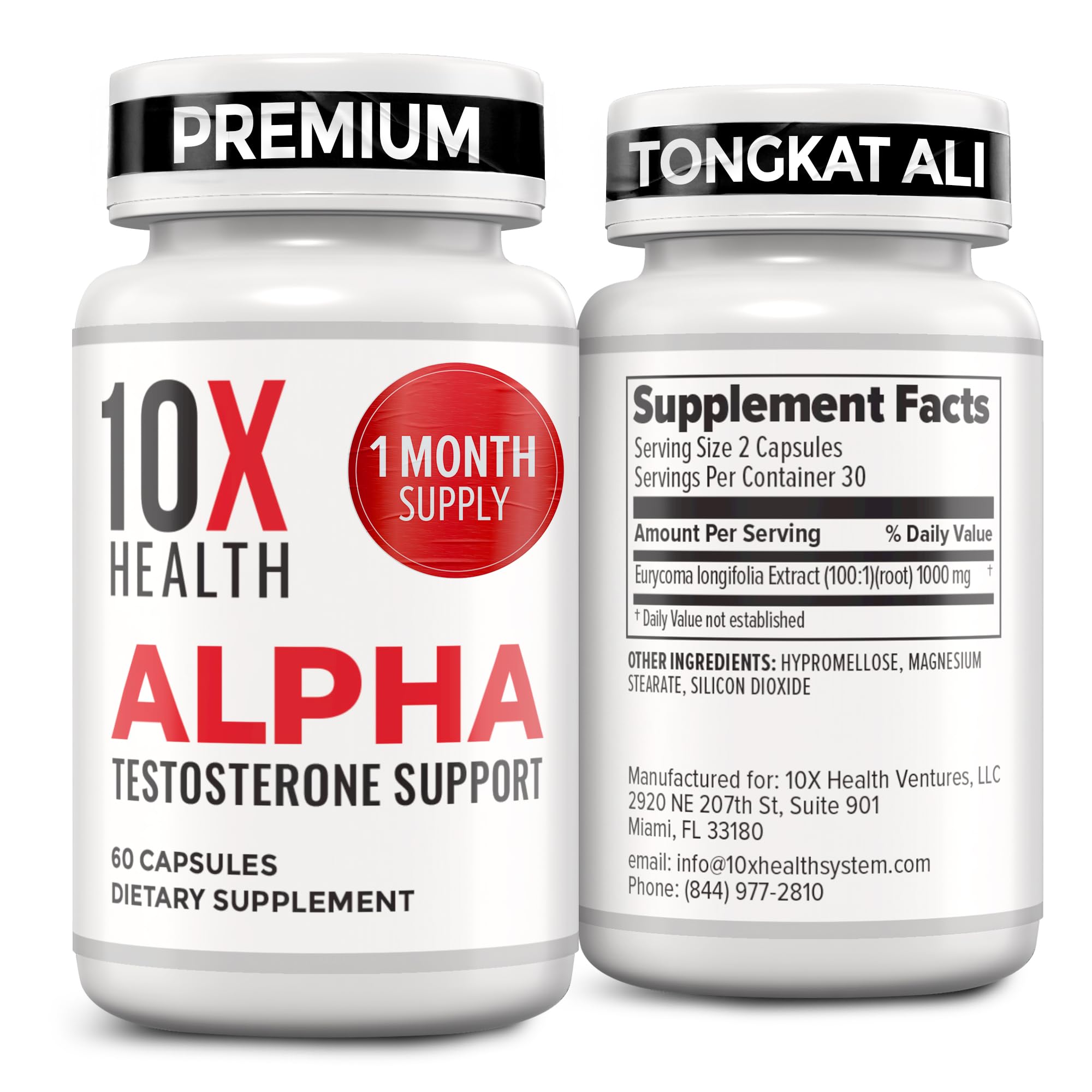 10X Health Alpha bottle front signaling vitality support for men