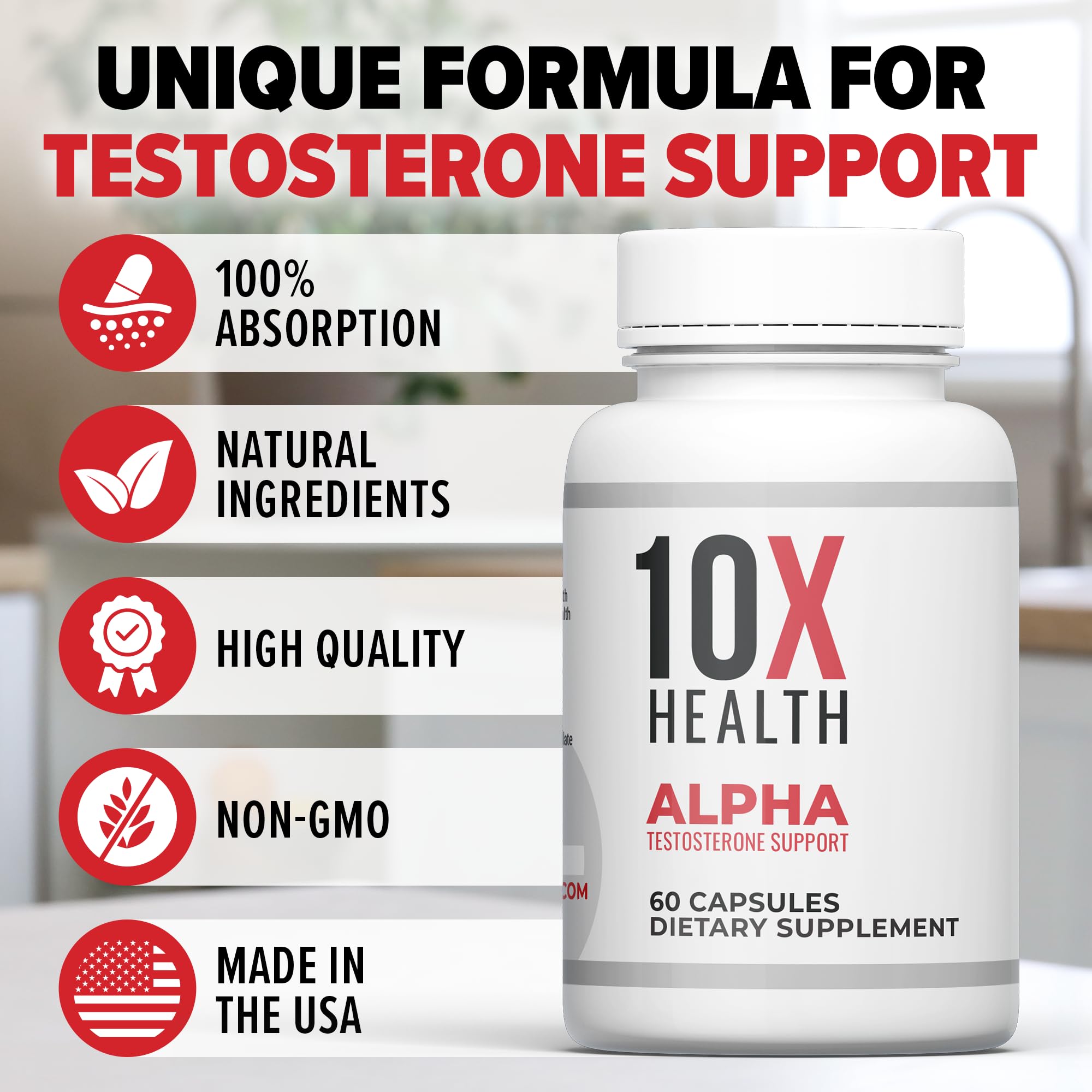 Daily use scene with 10X Health Alpha in a routine