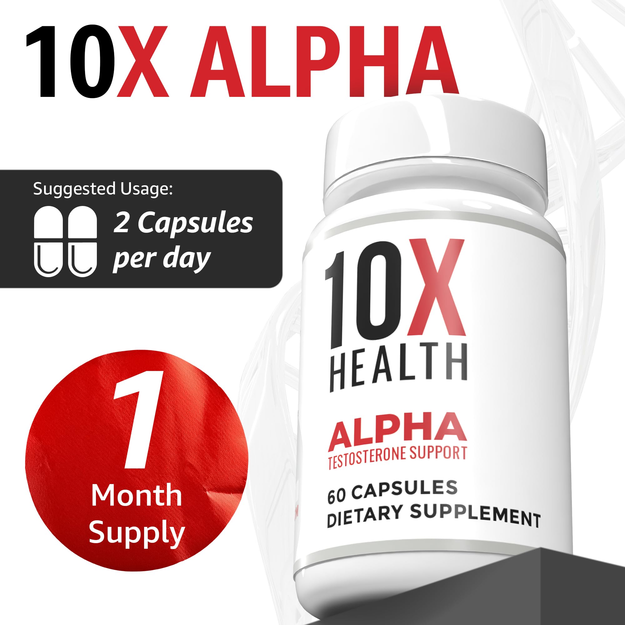 Tongkat Ali ingredient representation in 10X Health Alpha formula