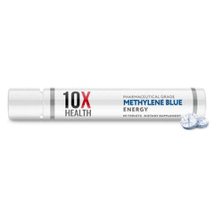 10X Health System methylene blue bottle showcasing premium energy support