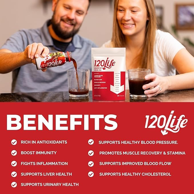 120LIFE Cranberry-pomegranate juice mix glass for refreshing daily hydration