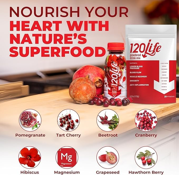 120LIFE Hibiscus juice cup with vibrant color and tart flavor