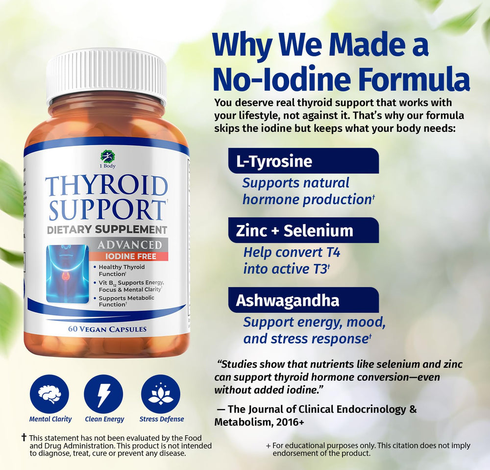 1 Body L-tyrosine included for balanced thyroid function.