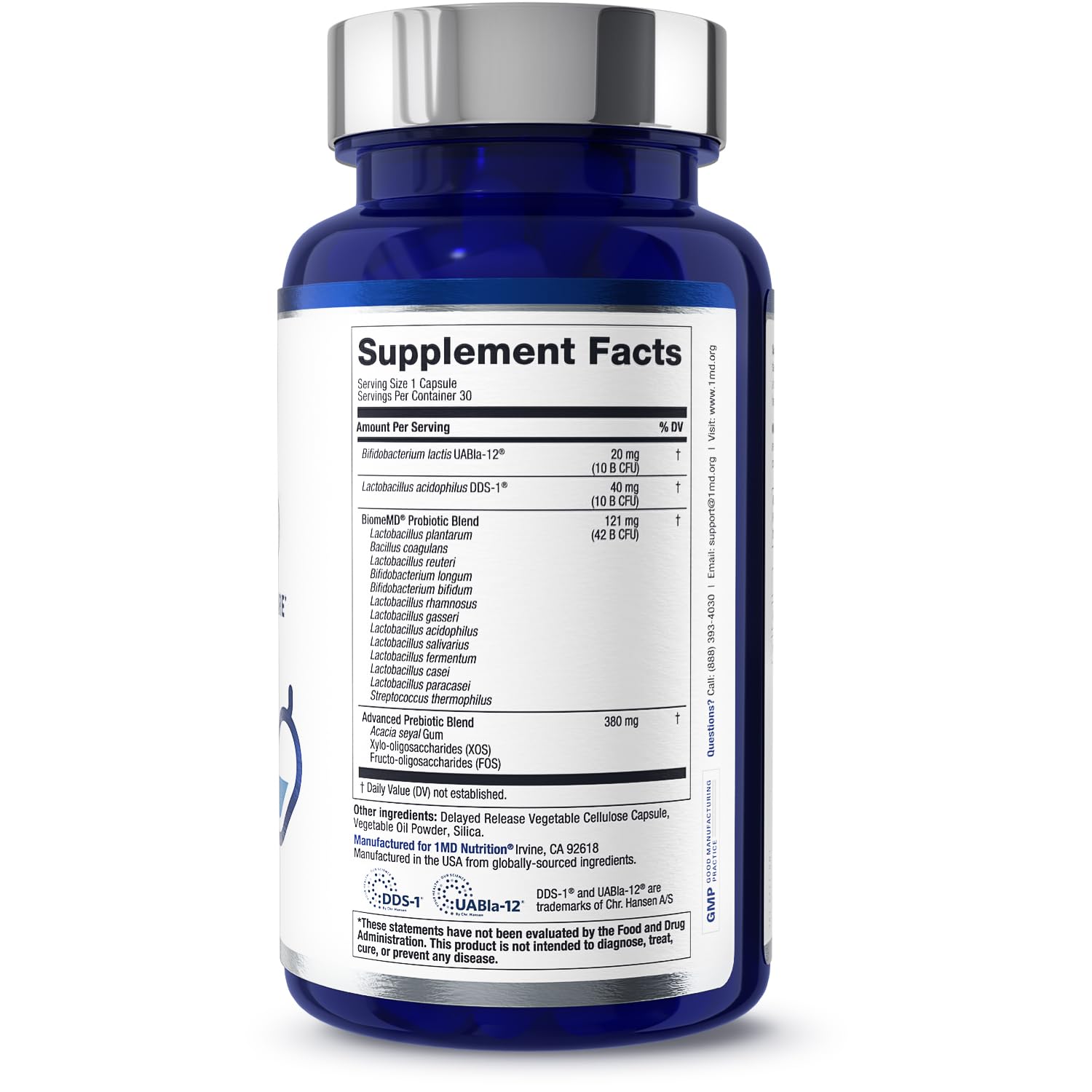 1MD BiomeMD Probiotics prebiotics-detail explains nourishing prebiotics in the blend.