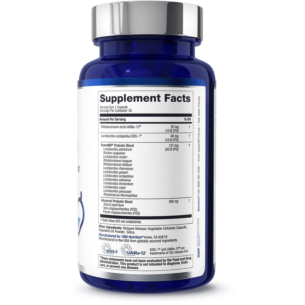 1MD BiomeMD Probiotics prebiotics-detail explains nourishing prebiotics in the blend.