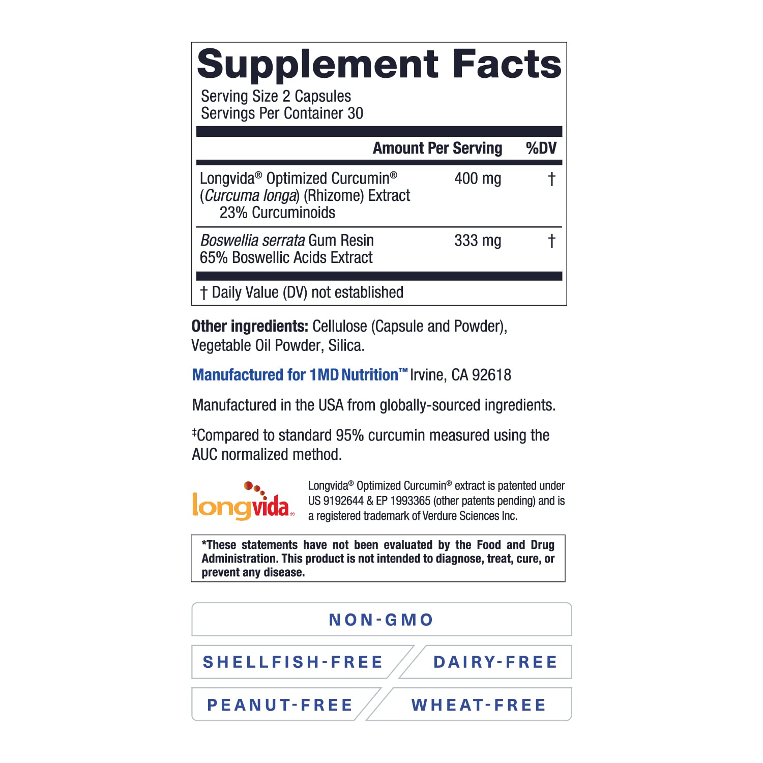 1MD CurcuminMD Plus brain health concept with research imagery